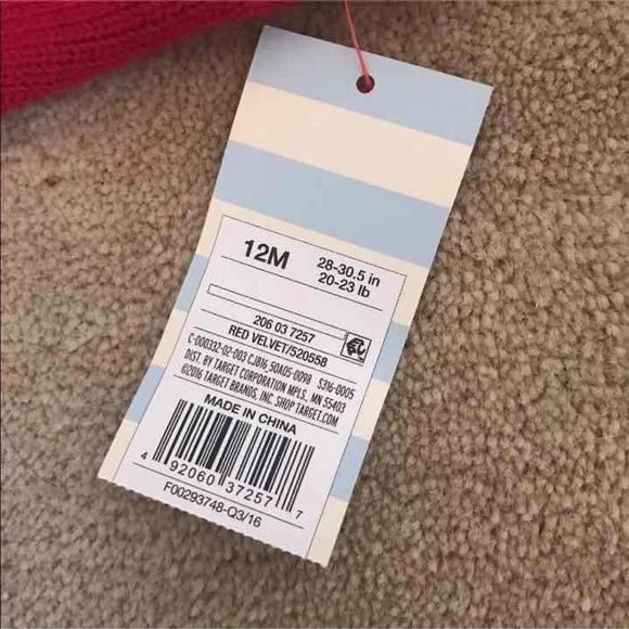 Baby Cat & Jack Red Baby Boy Sweater 12M NWT - Picture 3 of 4